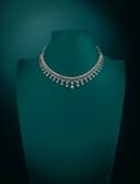 Diamond necklace with intricate design